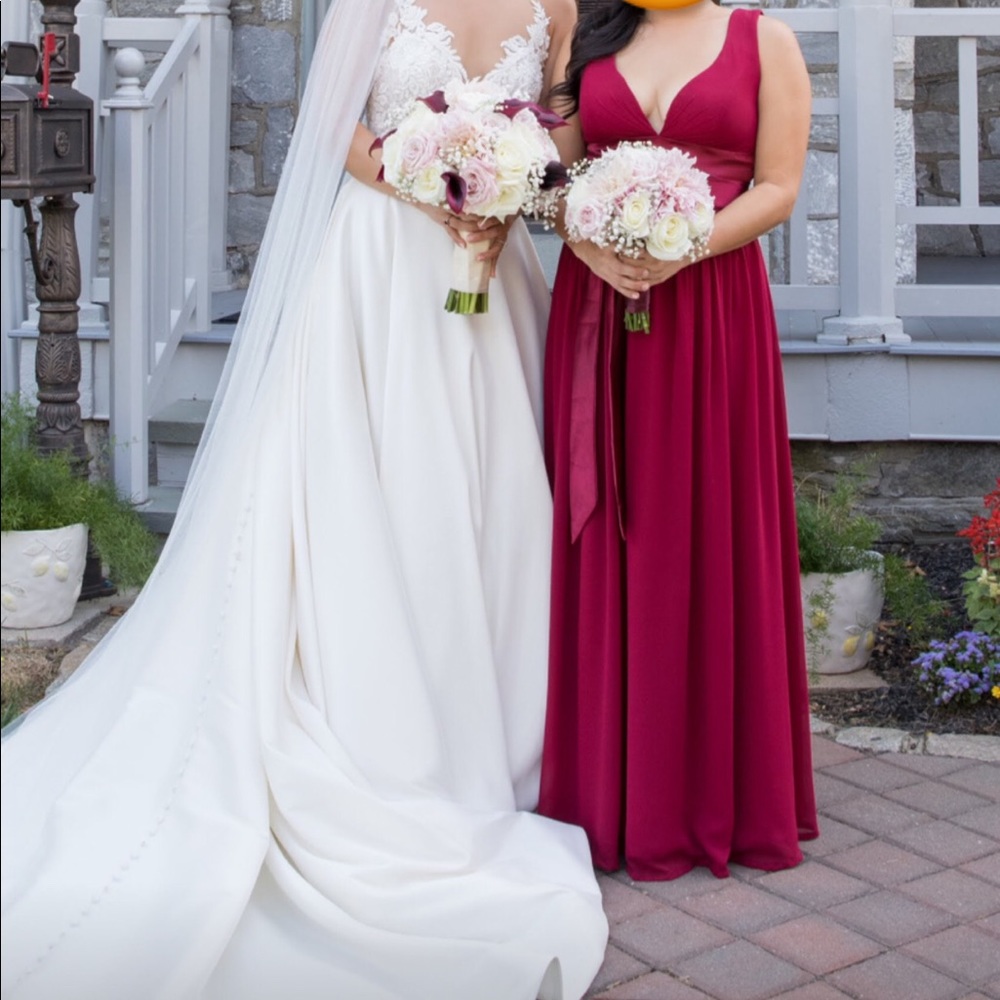 Azaze Bridesmaid Dress (Burgundy)